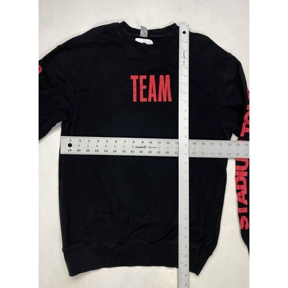 H&M Justin Bieber Team Stadium Tour Crewneck Sweatshirt Women Small Black Music - Picture 8 of 8